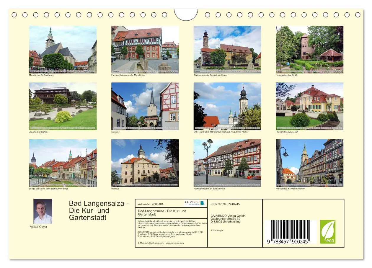 Bild: 9783457910245 | Bad Langensalza - Die Kur- und Gartenstadt (Wandkalender 2026 DIN...