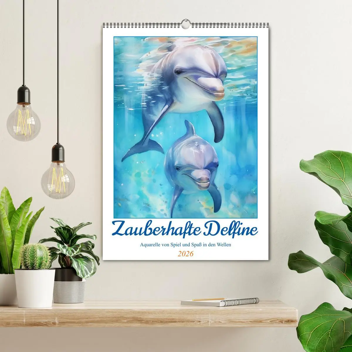Bild: 9783516310245 | Zauberhafte Delfine. Aquarelle von Spiel und Spaß in den Wellen...
