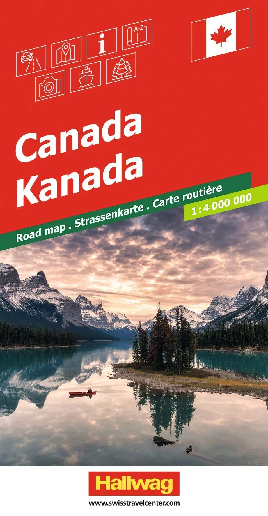 Cover: 9783828330245 | Hallwag Strassenkarte Kanada 1:4 Mio. | (Land-)Karte | Deutsch | 2026