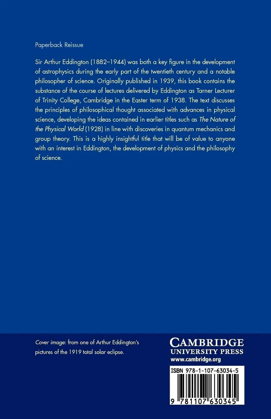 Rückseite: 9781107630345 | The Philosophy of Physical Science | Tarner Lectures (1938) | Buch