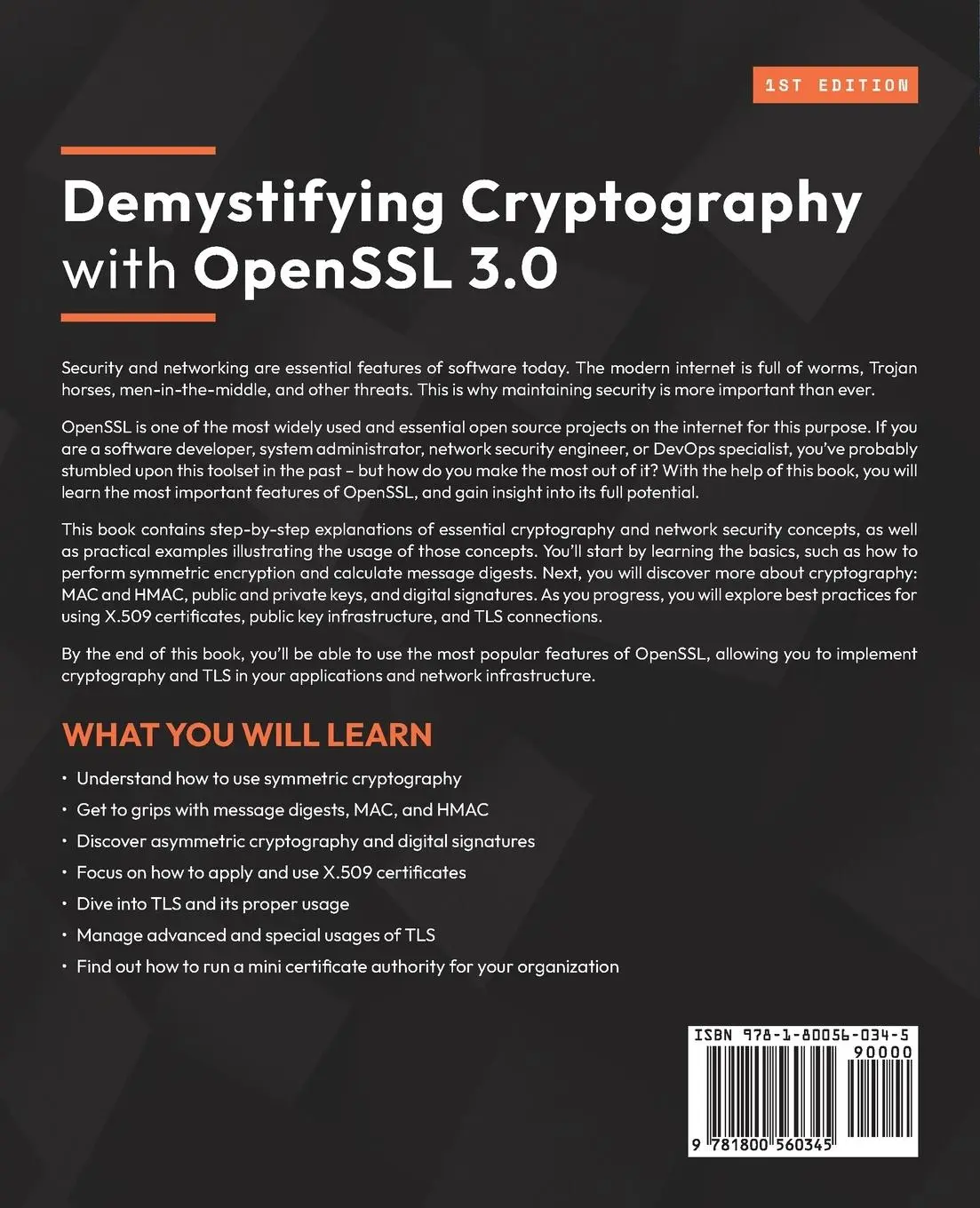 Rückseite: 9781800560345 | Demystifying Cryptography with OpenSSL 3.0 | Alexei Khlebnikov | Buch
