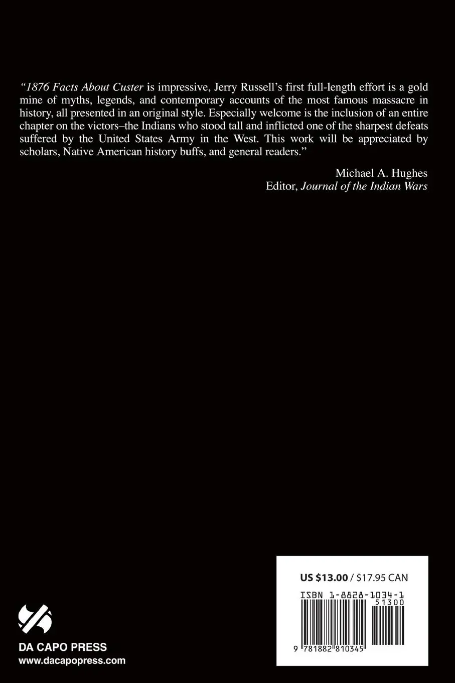 Rückseite: 9781882810345 | 1876 Facts about Custer and the Battle of the Little Big Horn | Buch