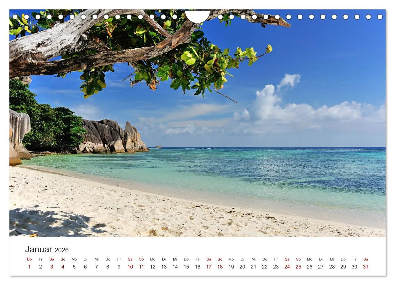 Bild: 9783457900345 | Traumstrände der Seychellen (Wandkalender 2026 DIN A4 quer),...