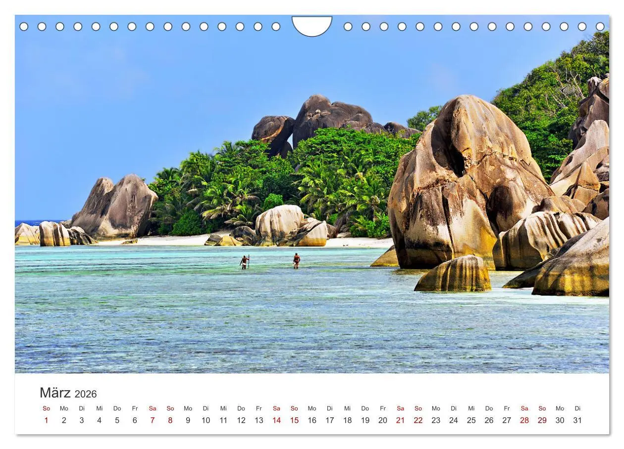 Bild: 9783457900345 | Traumstrände der Seychellen (Wandkalender 2026 DIN A4 quer),...