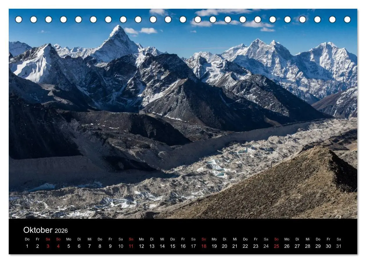 Bild: 9783516090345 | Himalaya - Dach der Welt (Tischkalender 2026 DIN A5 quer), CALVENDO...