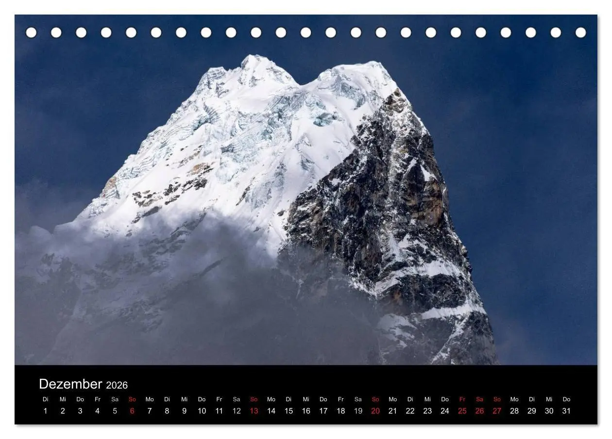 Bild: 9783516090345 | Himalaya - Dach der Welt (Tischkalender 2026 DIN A5 quer), CALVENDO...