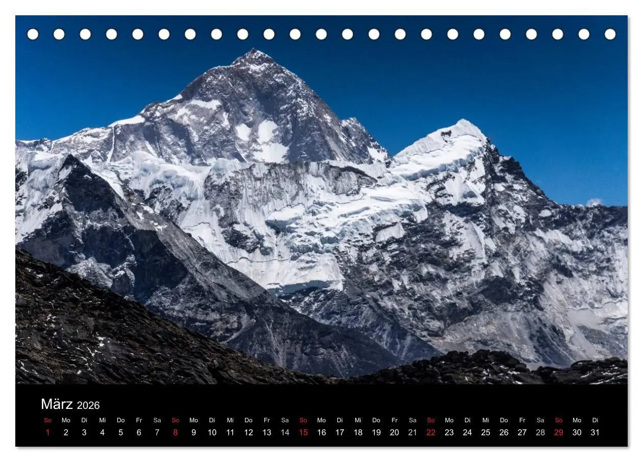 Bild: 9783516090345 | Himalaya - Dach der Welt (Tischkalender 2026 DIN A5 quer), CALVENDO...