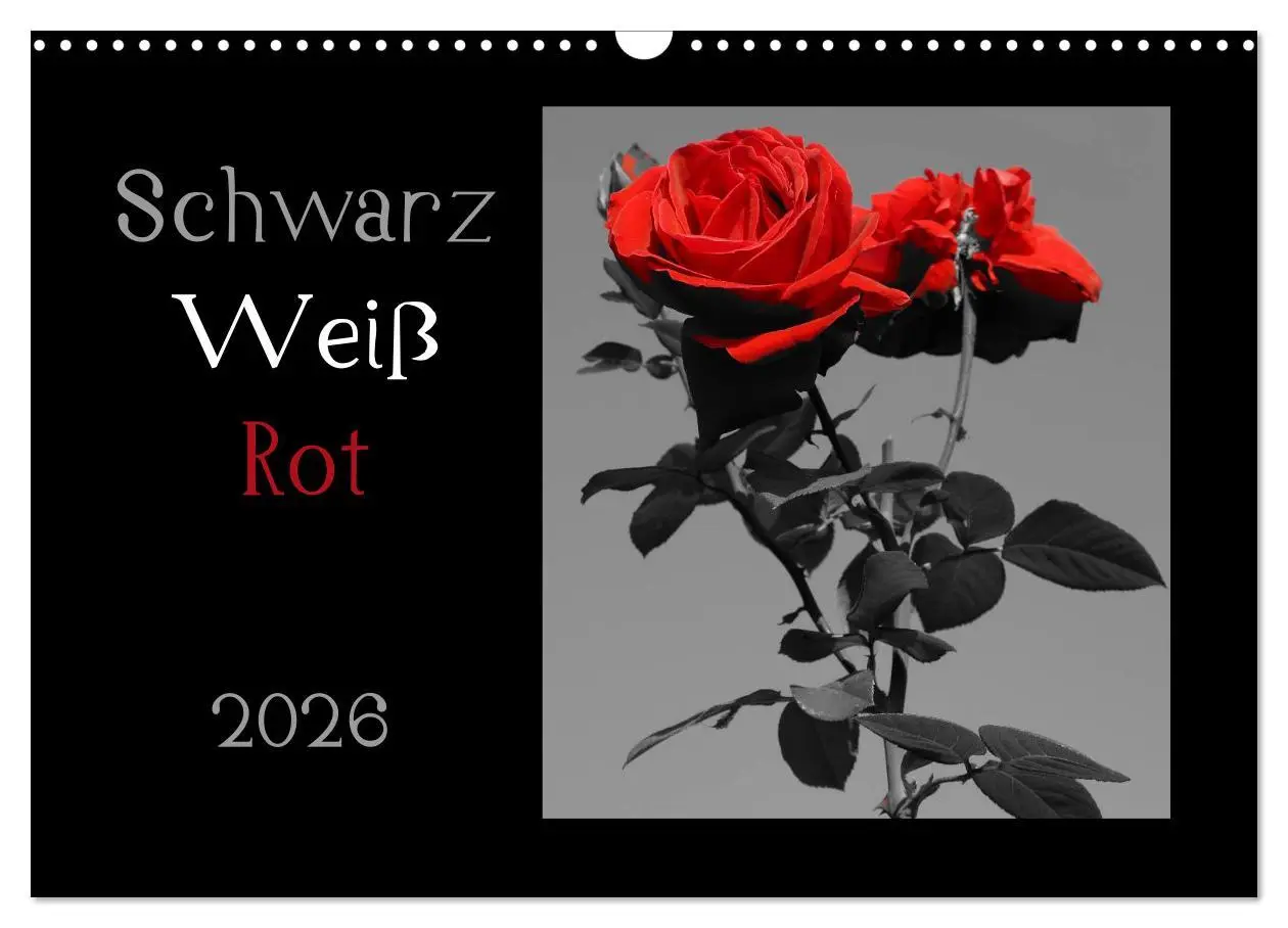 Cover: 9783516230345 | Schwarz-Weiß-Rot (Wandkalender 2026 DIN A3 quer), CALVENDO...