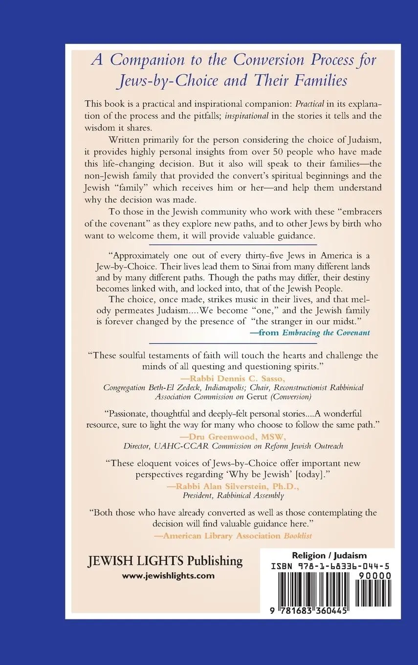 Rückseite: 9781683360445 | Embracing the Covenant | Converts to Judaism Talk About Why &amp; How