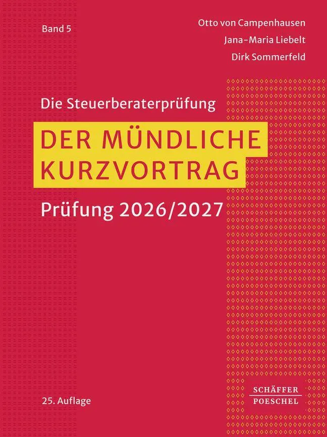 Cover: 9783791070445 | Der mündliche Kurzvortrag | Prüfung Frühjahr 2027 | Taschenbuch | 2026