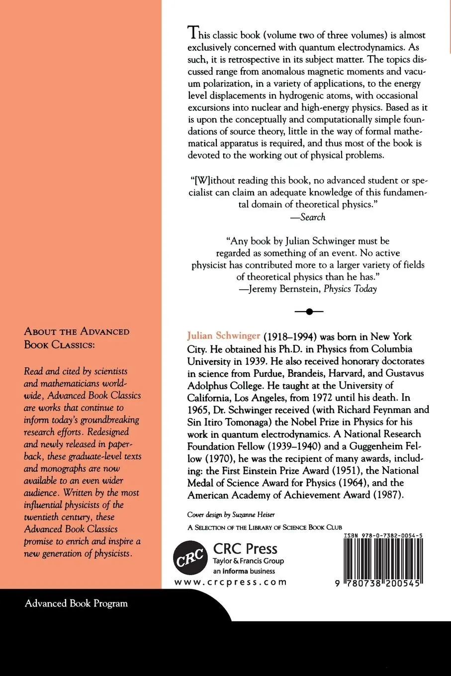 Rückseite: 9780738200545 | Particles, Sources, And Fields, Volume 2 | Julian Schwinger | Buch