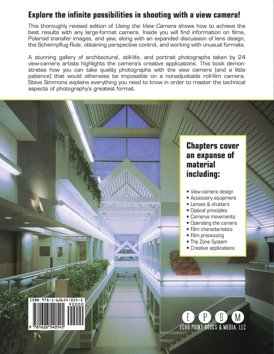 Rückseite: 9781626540545 | Using the View Camera | A Creative Guide to Large Format Photography