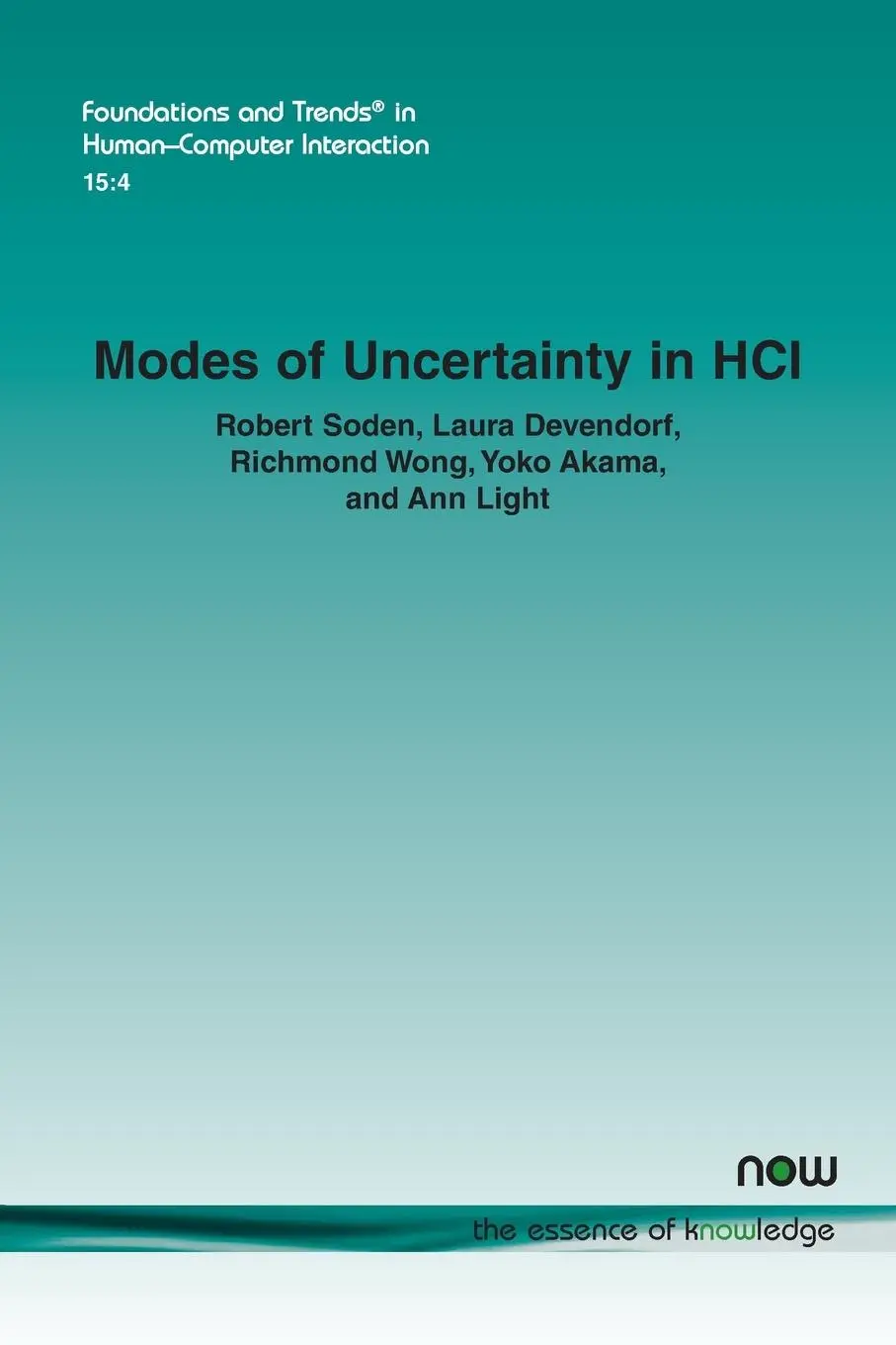 Cover: 9781638280545 | Modes of Uncertainty in HCI | Robert Soden (u. a.) | Taschenbuch
