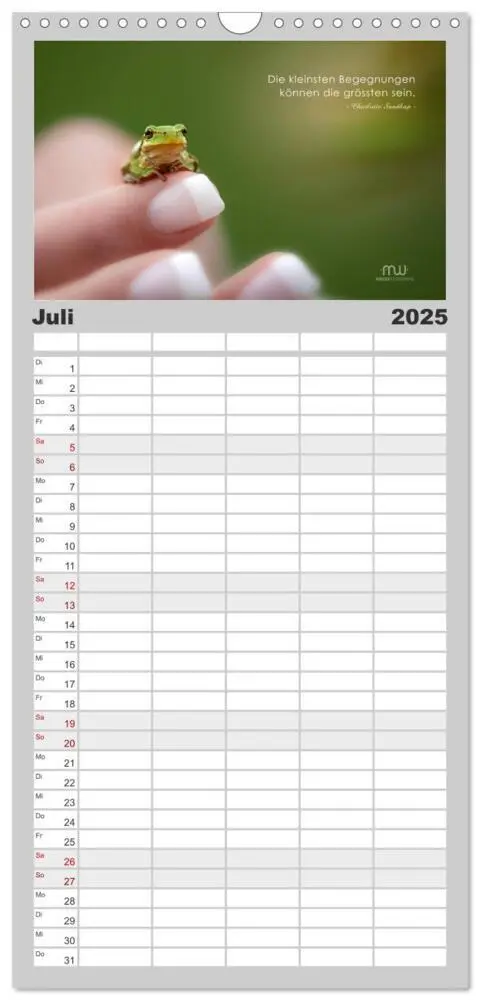 Bild: 9783457120545 | Familienplaner 2025 - Gedanken... Bildkalender mit Sprüchen mit 5...