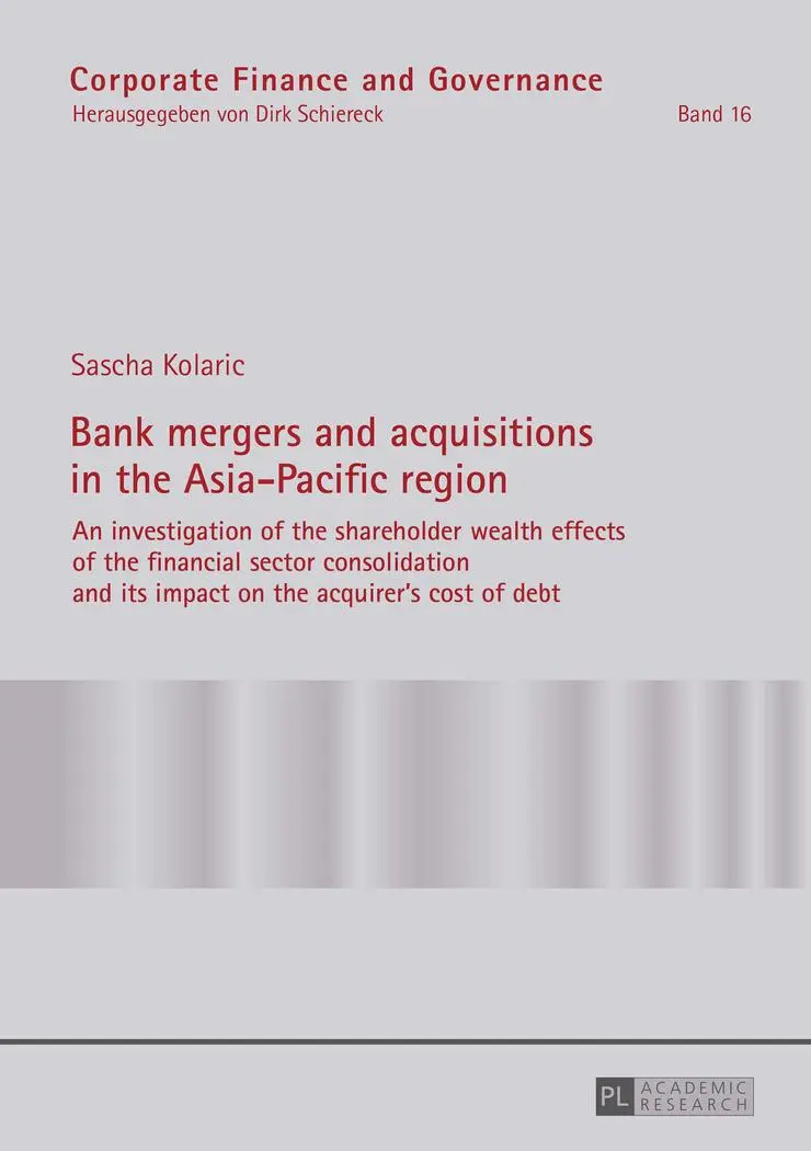 Cover: 9783631670545 | Bank mergers and acquisitions in the Asia-Pacific region | Kolaric