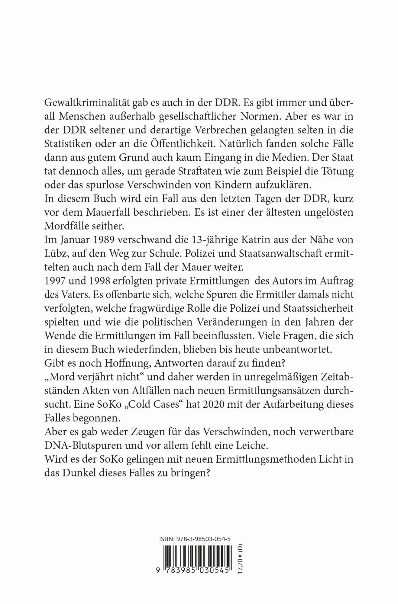 Bild: 9783985030545 | Verschwunden? | Ein ungeklärter Fall | Günter Rohwedel | Taschenbuch