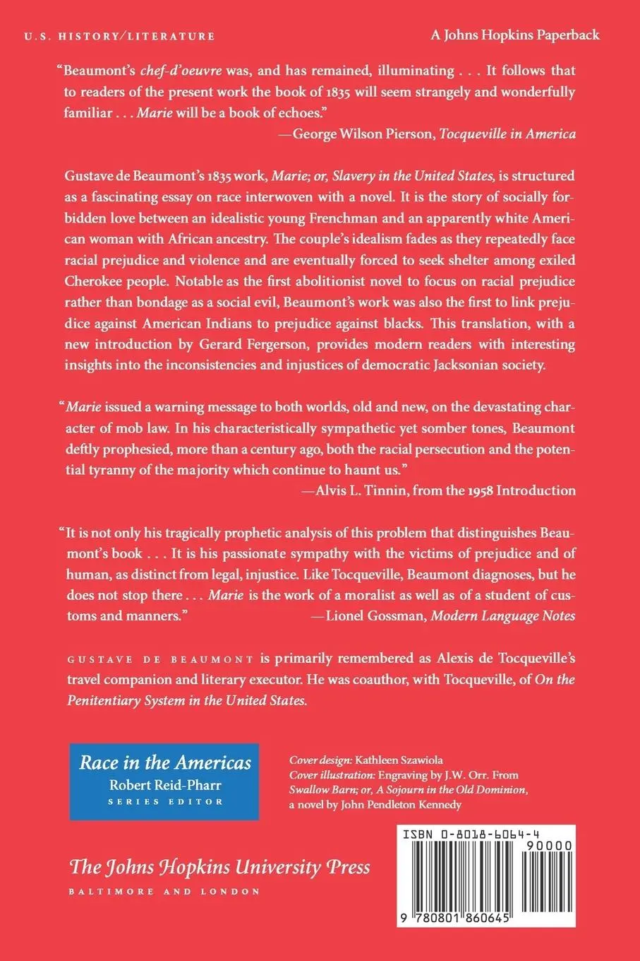 Rückseite: 9780801860645 | Marie Or, Slavery in the United States | A Novel of Jacksonian America
