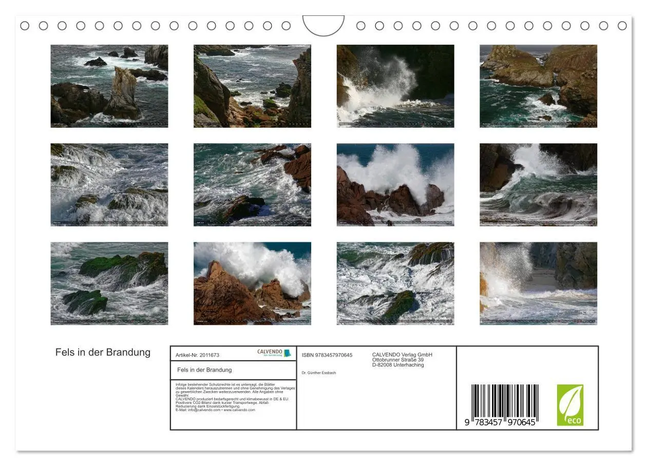 Bild: 9783457970645 | Fels in der Brandung (Wandkalender 2026 DIN A4 quer), CALVENDO...