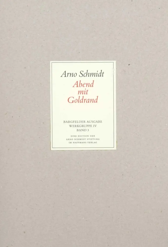 Cover: 9783518800645 | Bargfelder Ausgabe. Werkgruppe IV: Das Spätwerk | Arno Schmidt | Buch