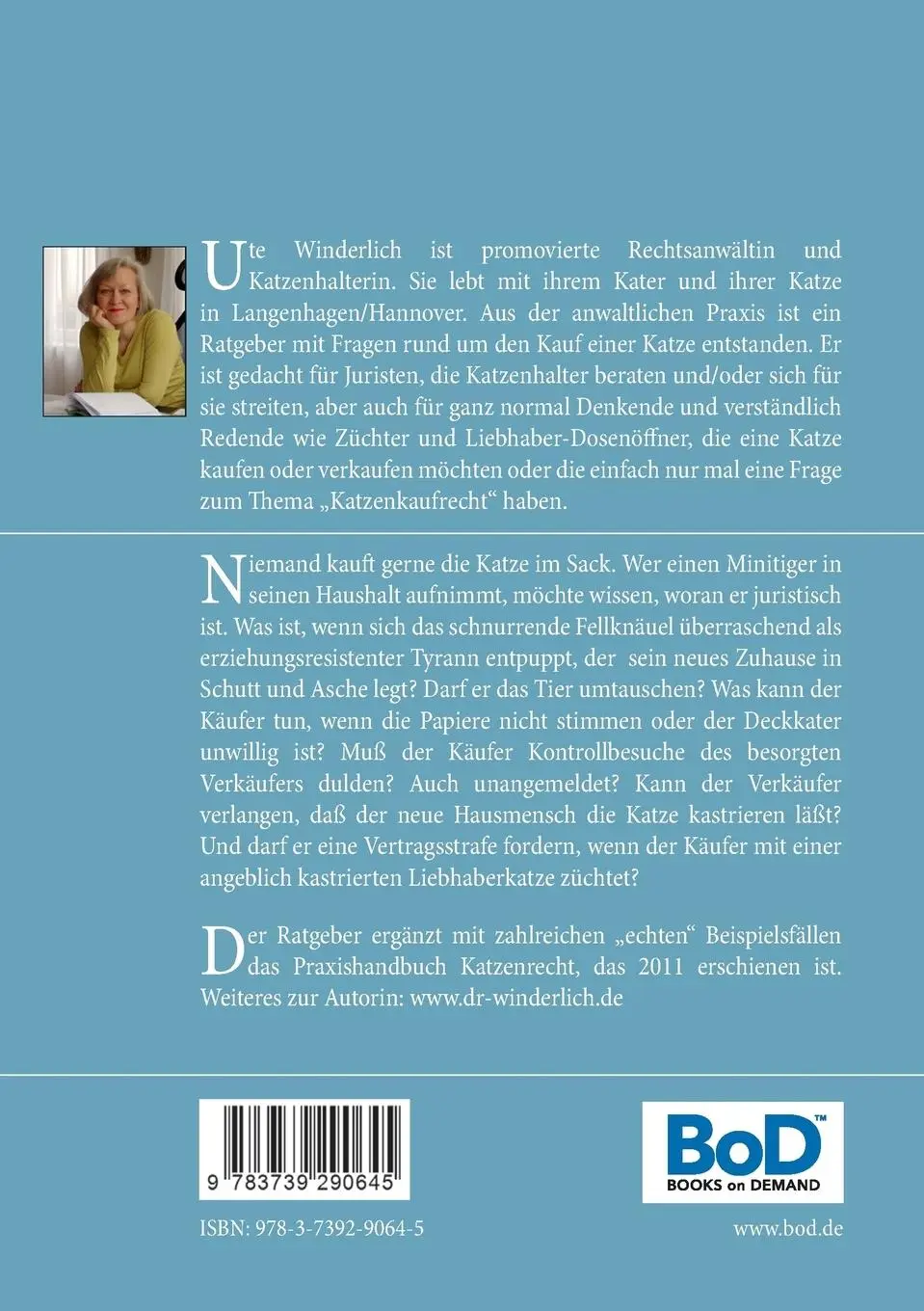 Rückseite: 9783739290645 | Ratgeber Katzenkauf | Ute Winderlich | Taschenbuch | 320 S. | Deutsch