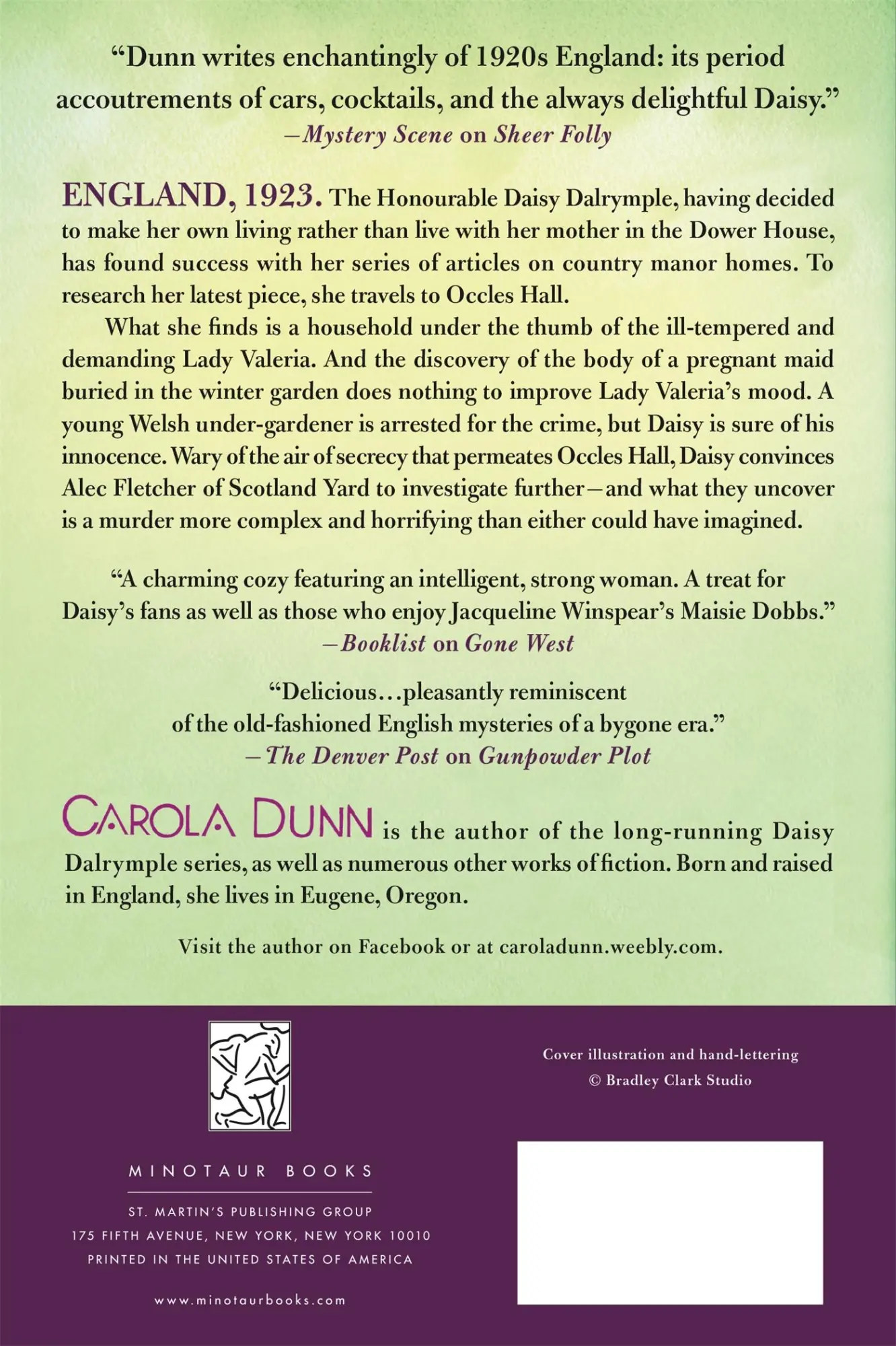 Rückseite: 9781250080745 | WINTER GARDEN MYSTERY, THE | Carola Dunn | Taschenbuch | Englisch