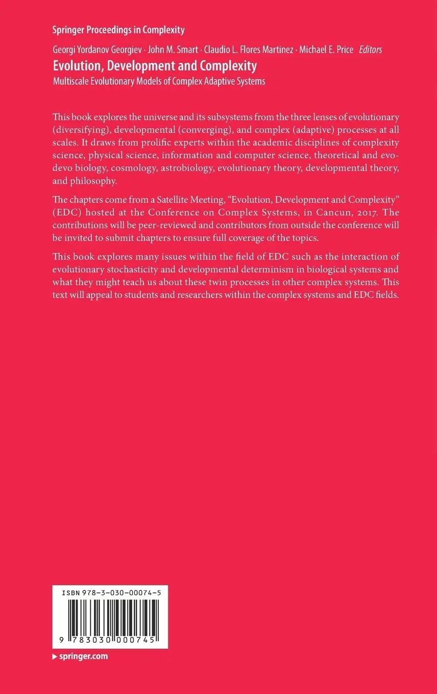 Rückseite: 9783030000745 | Evolution, Development and Complexity | Georgiev (u. a.) | Buch | xxx