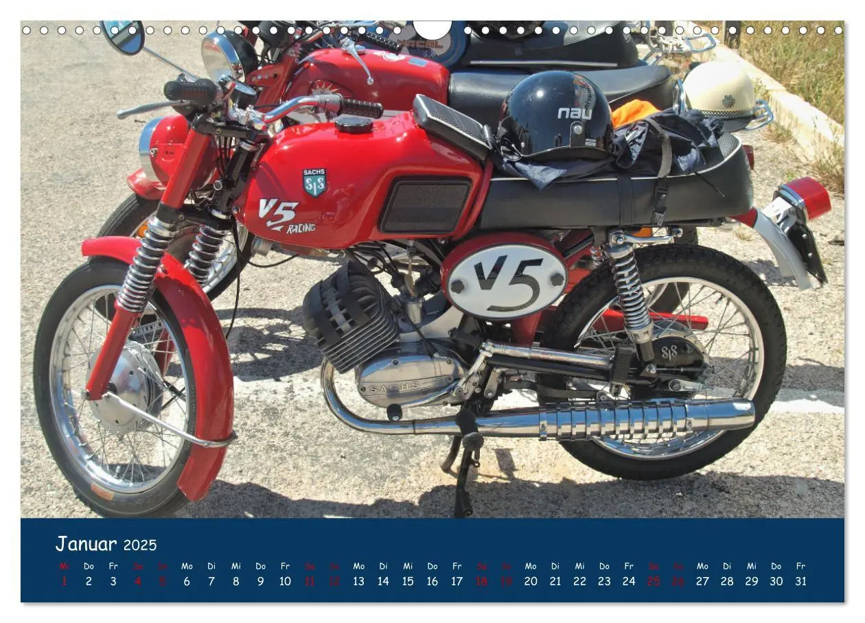 Bild: 9783435010745 | Vintage Mopeds (Wandkalender 2025 DIN A3 quer), CALVENDO...