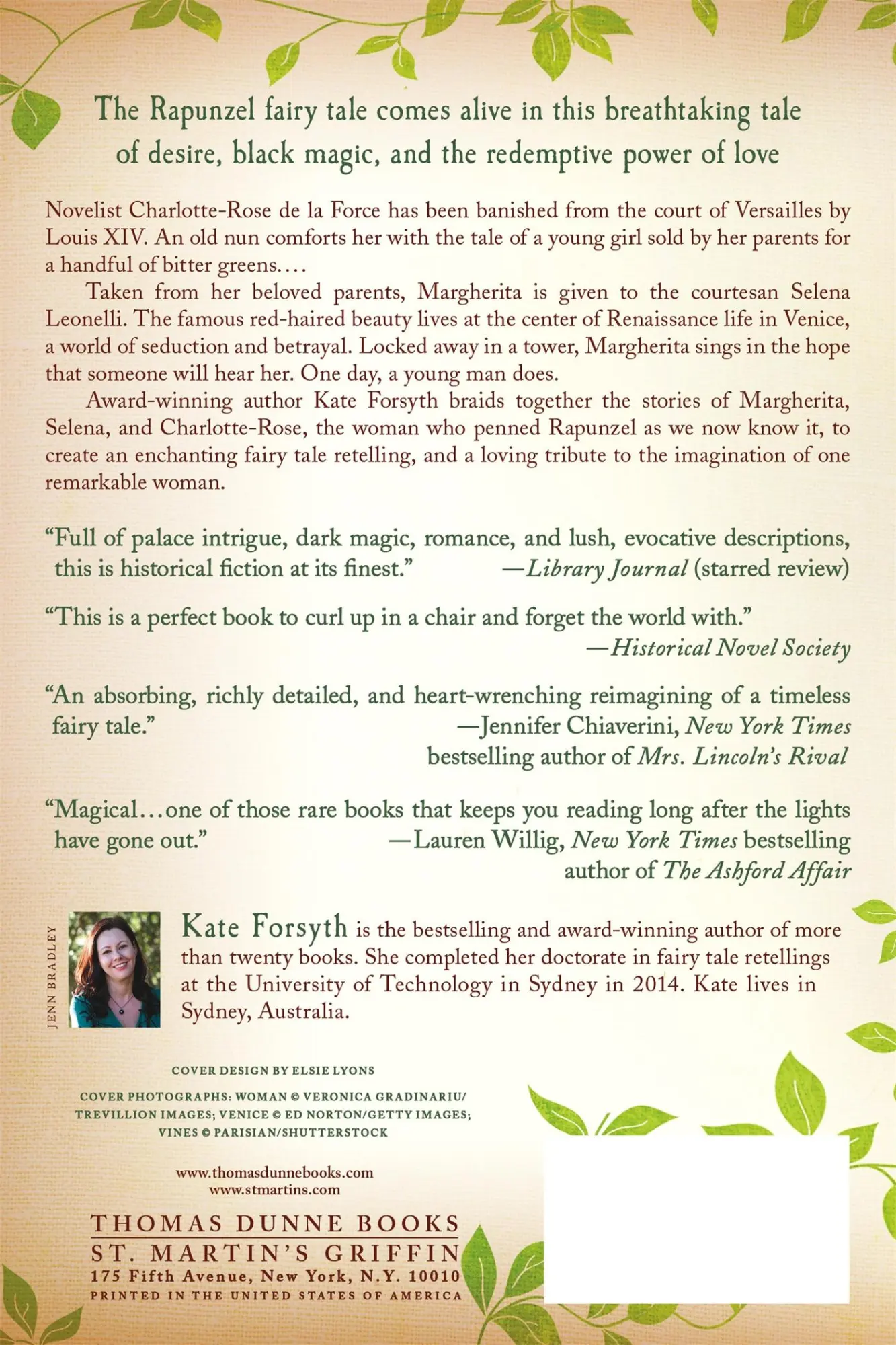 Rückseite: 9781250070845 | Bitter Greens | Kate Forsyth | Taschenbuch | Englisch | 2015 | Griffin