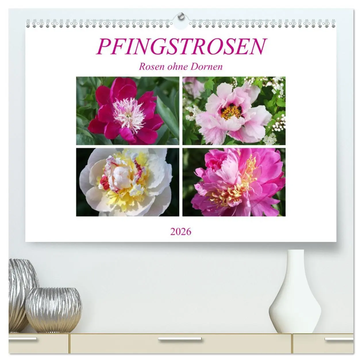 Cover: 9783457710845 | PFINGSTROSEN Rosen ohne Dornen (hochwertiger Premium Wandkalender...