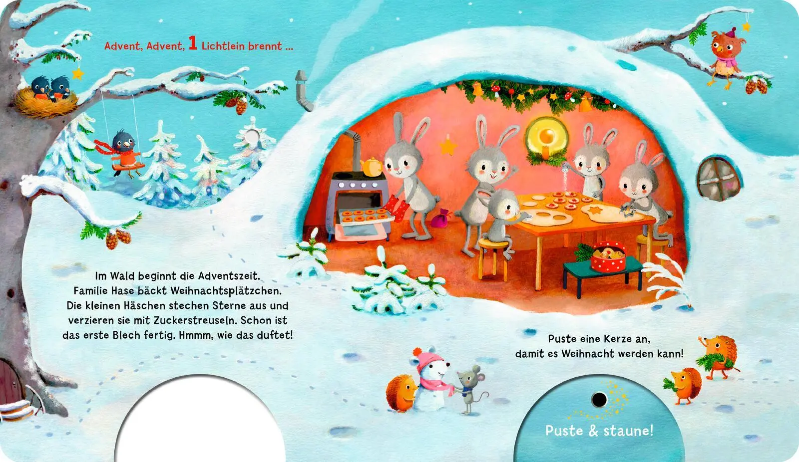 Bild: 9783480240845 | Mein Puste-Licht-Buch: Advent, Advent, ein Lichtlein brennt | Tress