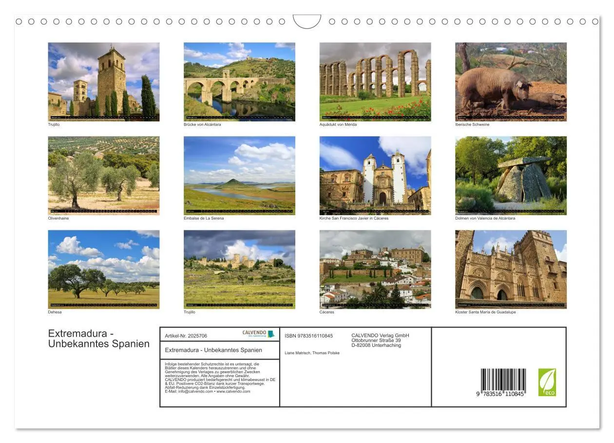 Bild: 9783516110845 | Extremadura - Unbekanntes Spanien (Wandkalender 2026 DIN A3 quer),...