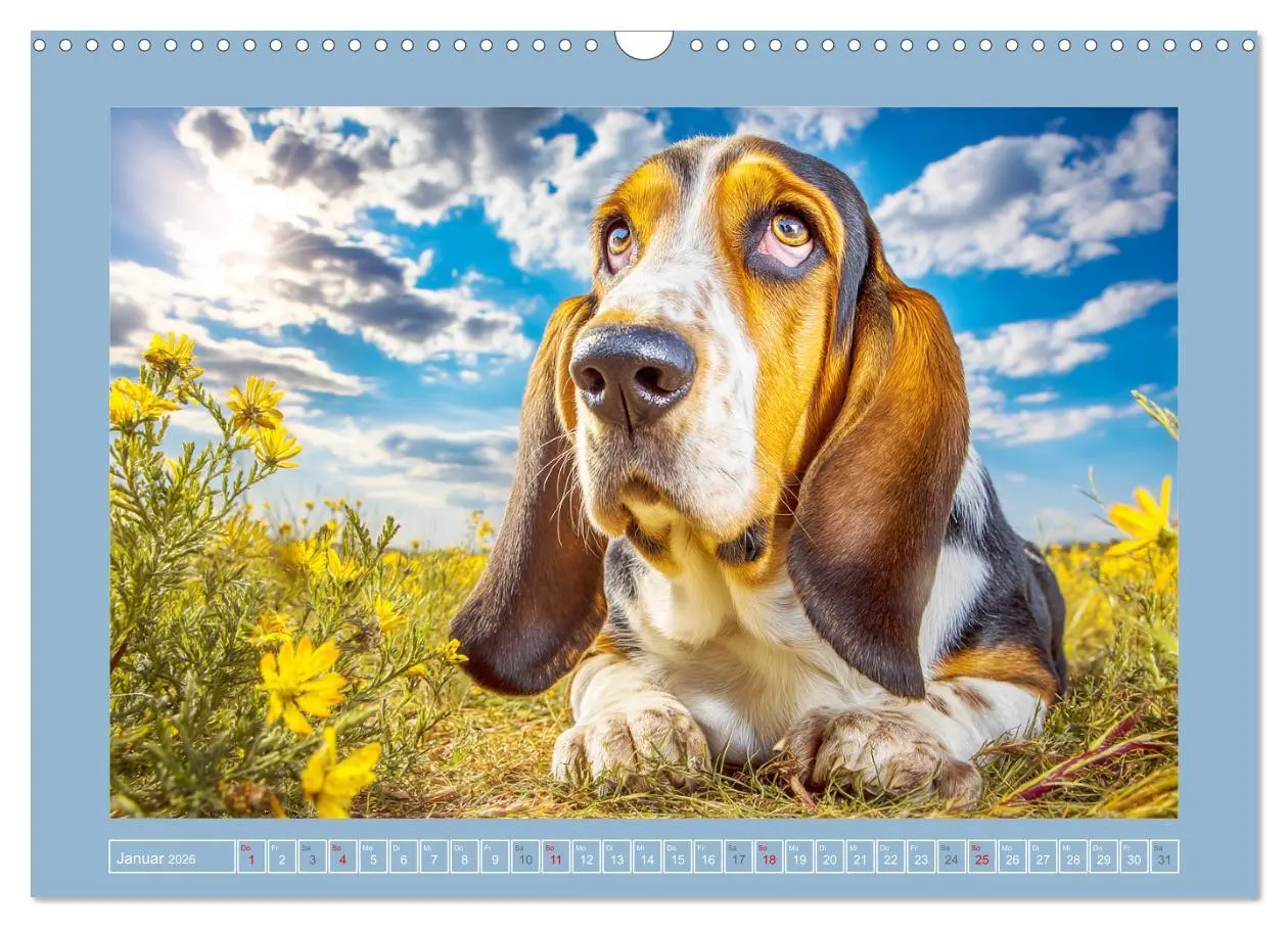Bild: 9783516420845 | Schlappohren-Zauber. Fröhliche Bassets in bunten Momenten...
