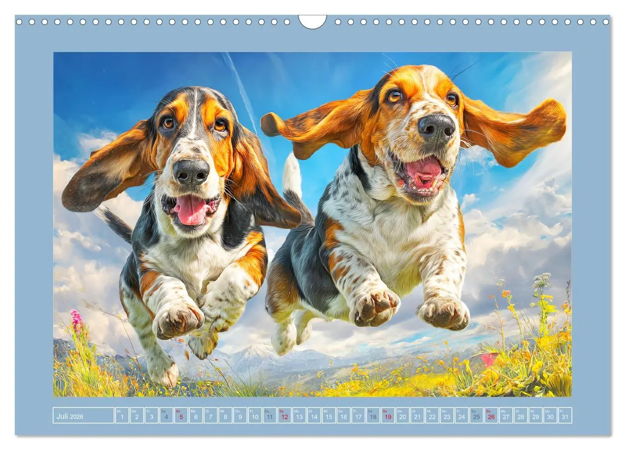 Bild: 9783516420845 | Schlappohren-Zauber. Fröhliche Bassets in bunten Momenten...