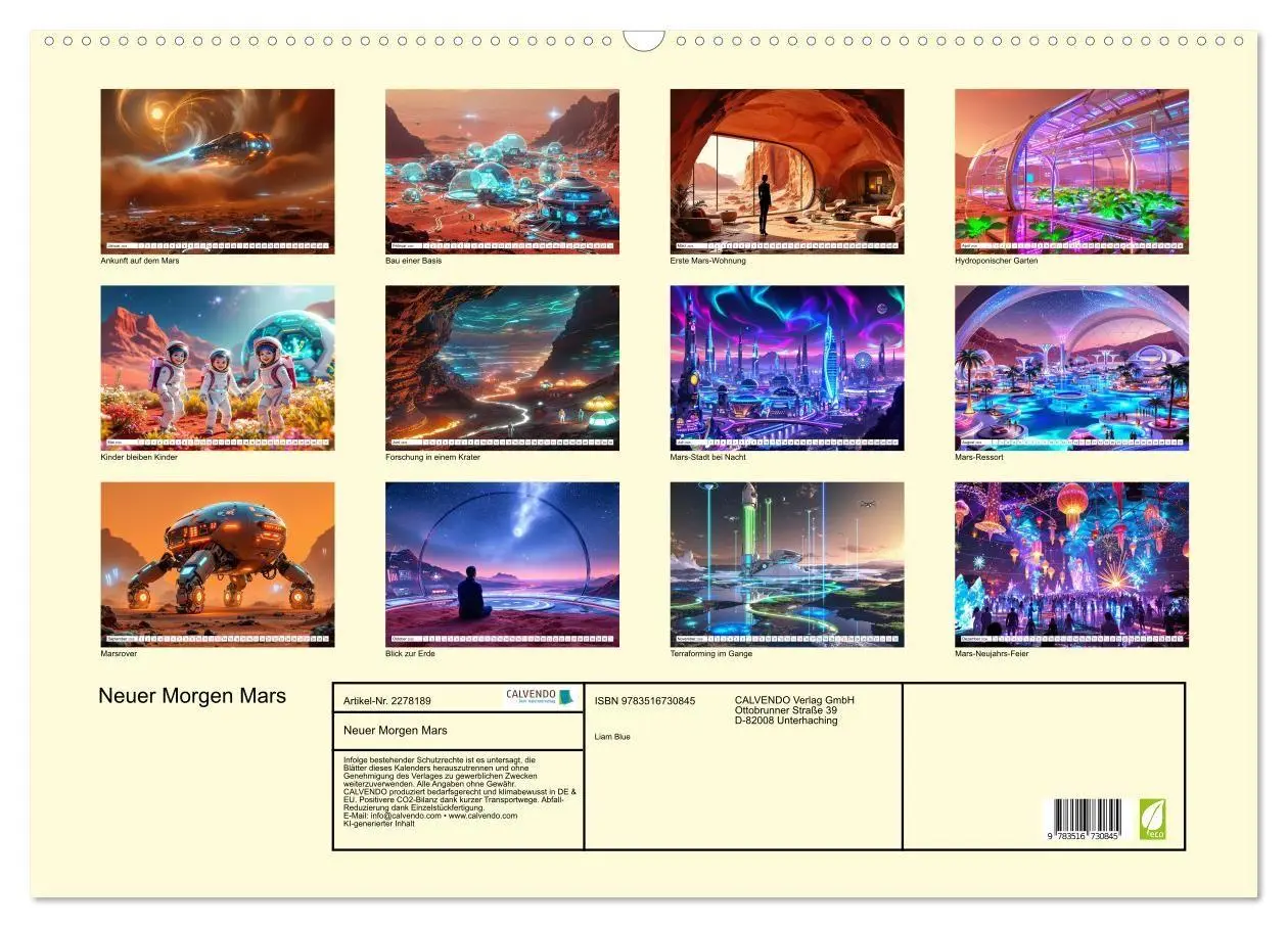 Bild: 9783516730845 | Neuer Morgen Mars (Wandkalender 2026 DIN A2 quer), CALVENDO...