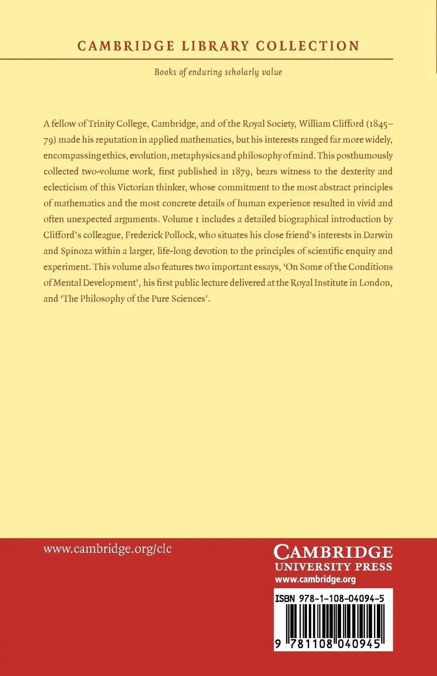 Rückseite: 9781108040945 | Lectures and Essays | William Kingdon Clifford | Taschenbuch | 2011