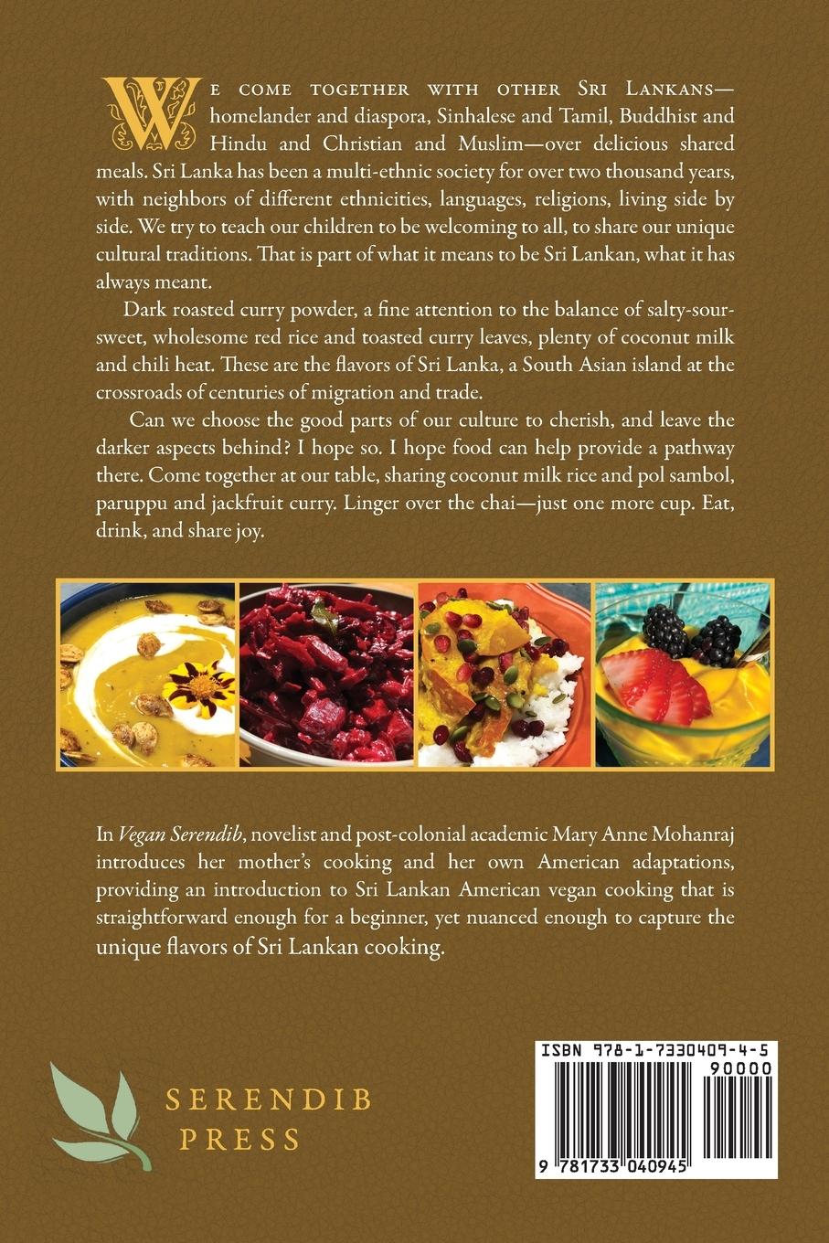 Rückseite: 9781733040945 | Vegan Serendib | Recipes from Sri Lanka | Mary Anne Mohanraj | Buch