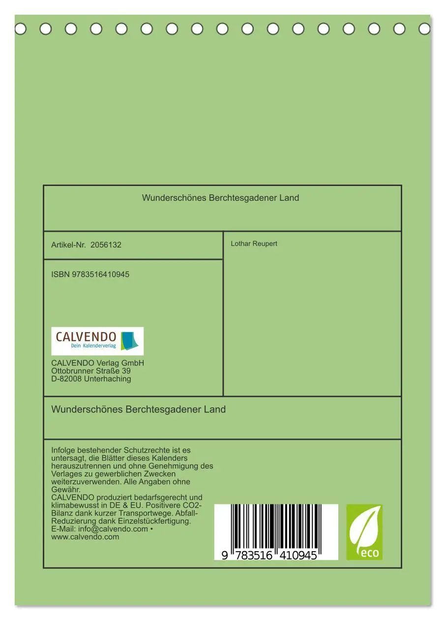 Bild: 9783516410945 | Wunderschönes Berchtesgadener Land (Tischkalender 2026 DIN A5...
