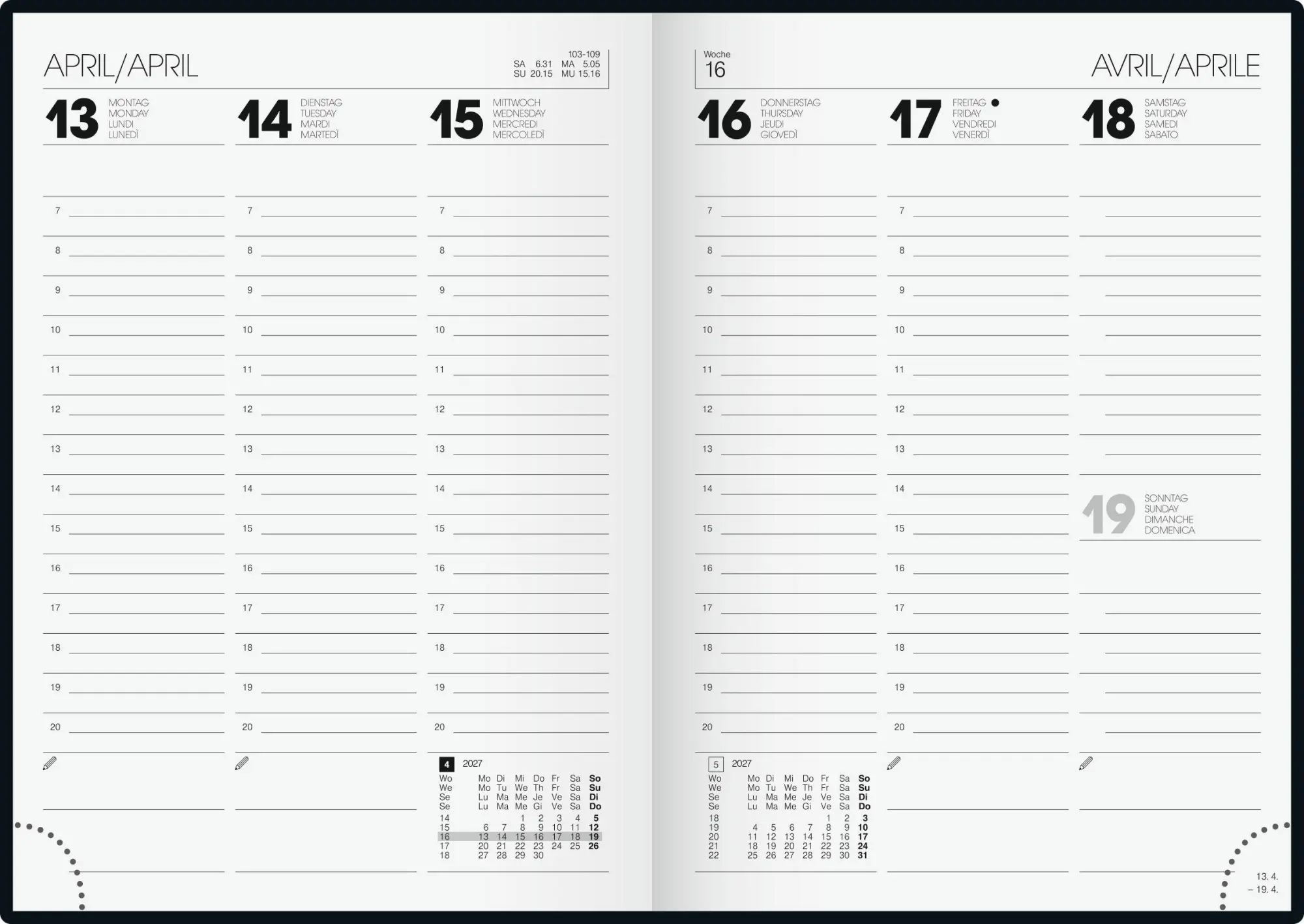 Bild: 4061947161045 | BRUNNEN 1079612017 Buchkalender Mod. 796 2027 "Jungle" A5, Papier