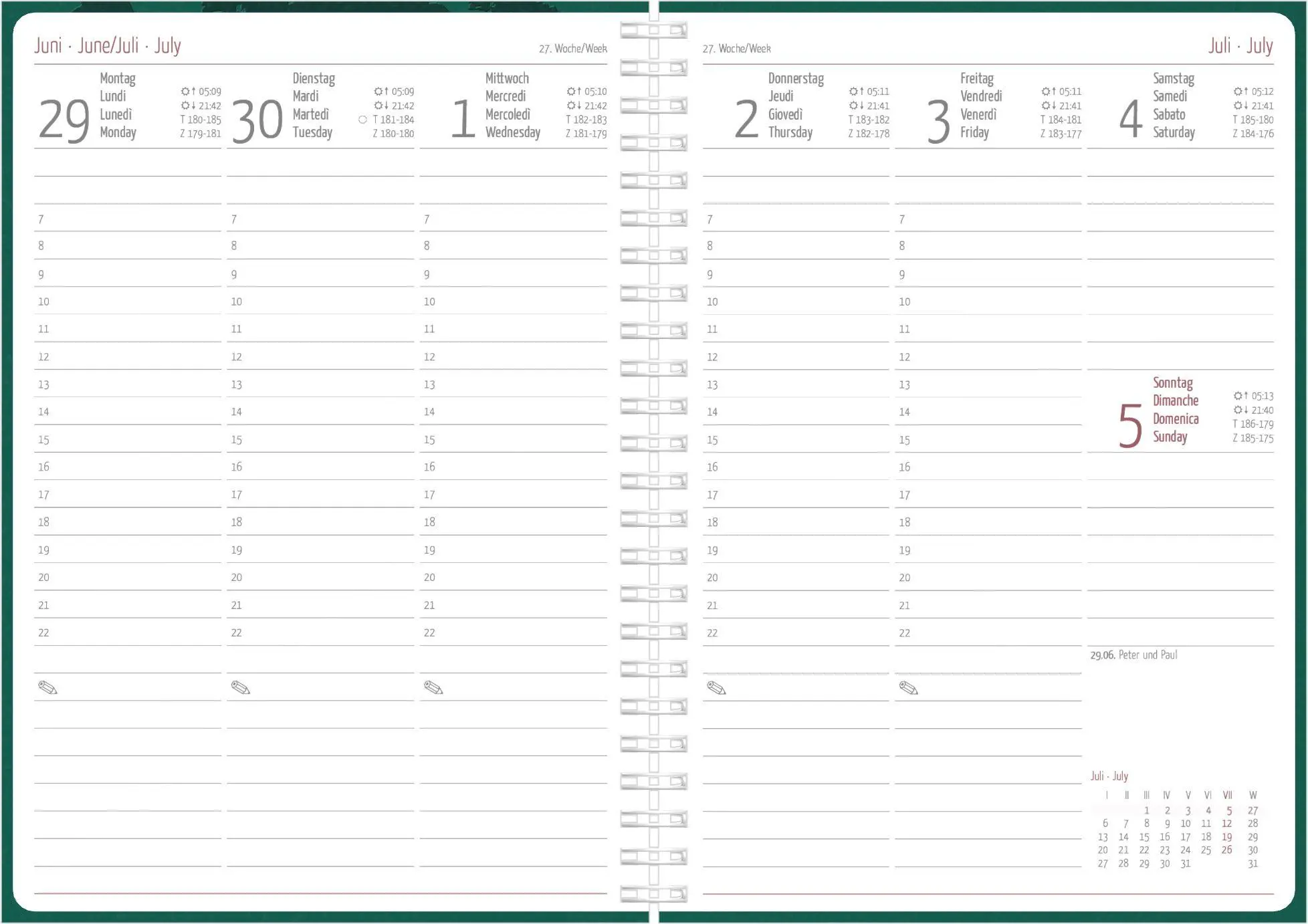 Bild: 4069095011045 | Wochenplaner Nature Line Forest Ringbuch 2027 | KG | Kalender | 128 S.
