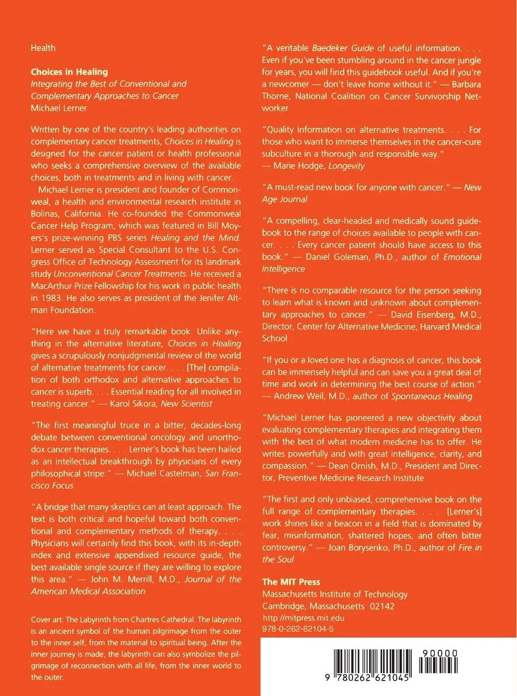 Rückseite: 9780262621045 | Choices in Healing | Michael A. Lerner | Taschenbuch | Englisch | 1996