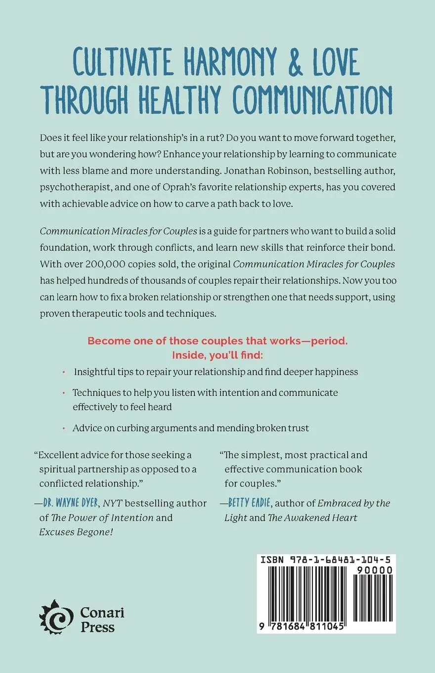 Rückseite: 9781684811045 | Communication Miracles for Couples | Jonathan Robinson | Taschenbuch