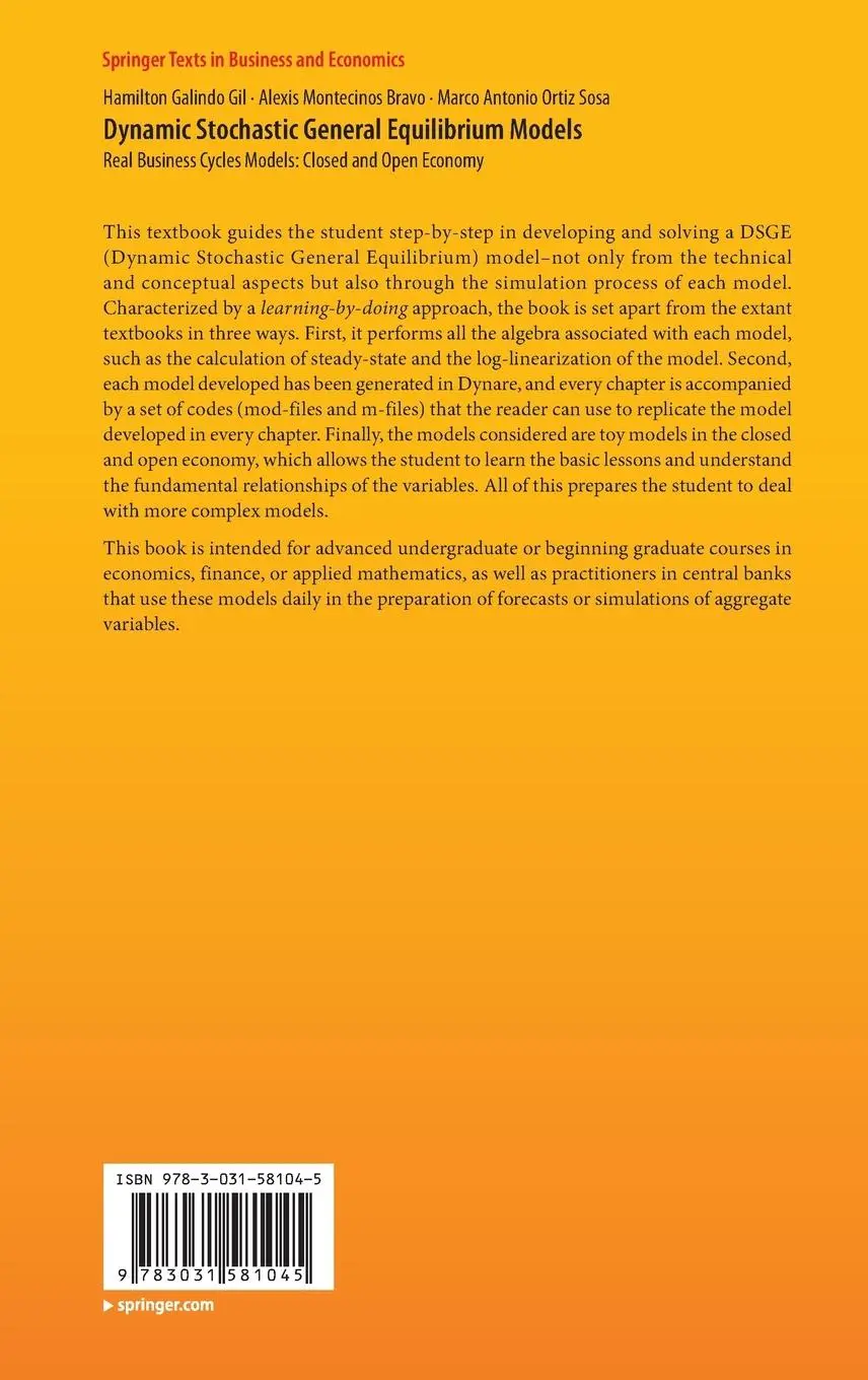 Rückseite: 9783031581045 | Dynamic Stochastic General Equilibrium Models | Gil (u. a.) | Buch