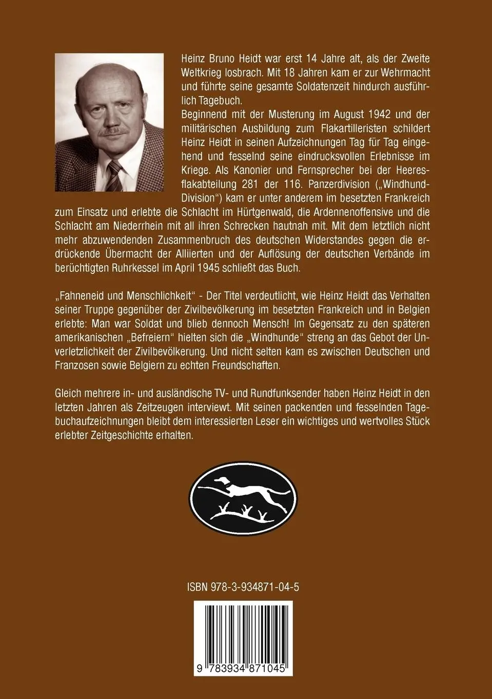 Rückseite: 9783934871045 | Fahneneid und Menschlichkeit - Kriegstagebuch 116. Panzerdivision...
