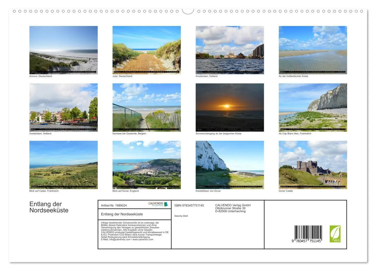 Bild: 9783457751145 | Entlang der Nordseeküste (hochwertiger Premium Wandkalender 2026...