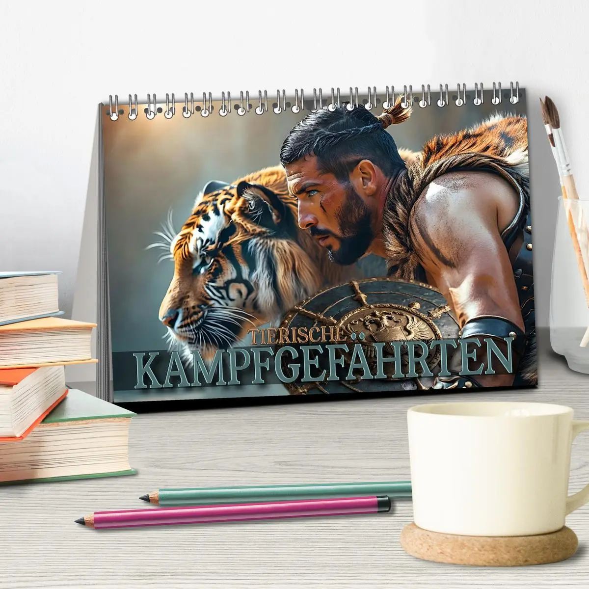 Bild: 9783516601145 | Tierische Kampfgefährten (Tischkalender 2026 DIN A5 quer), CALVENDO...
