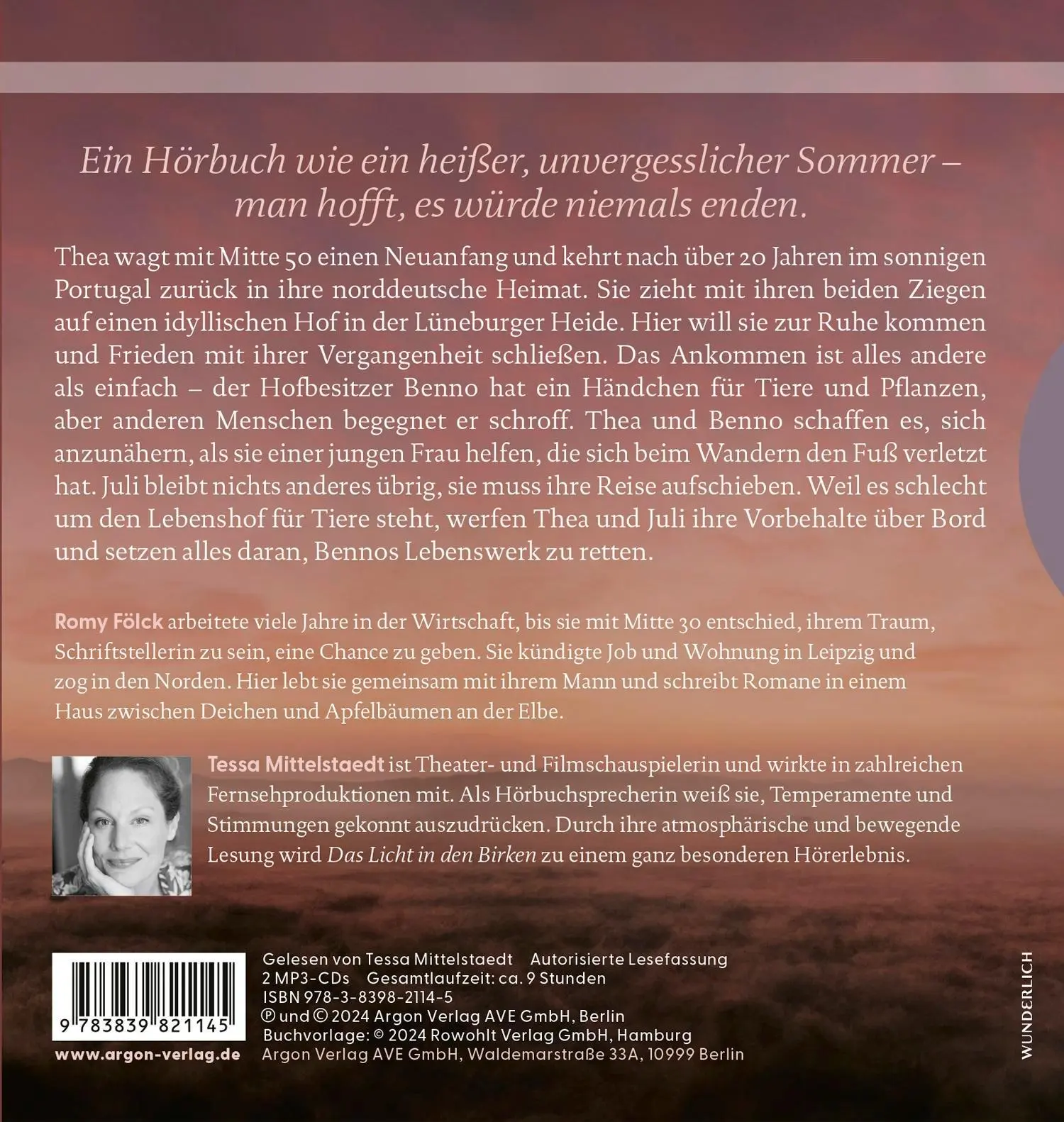 Rückseite: 9783839821145 | Das Licht in den Birken | Romy Fölck | MP3 | 2 Audio-CDs | Deutsch