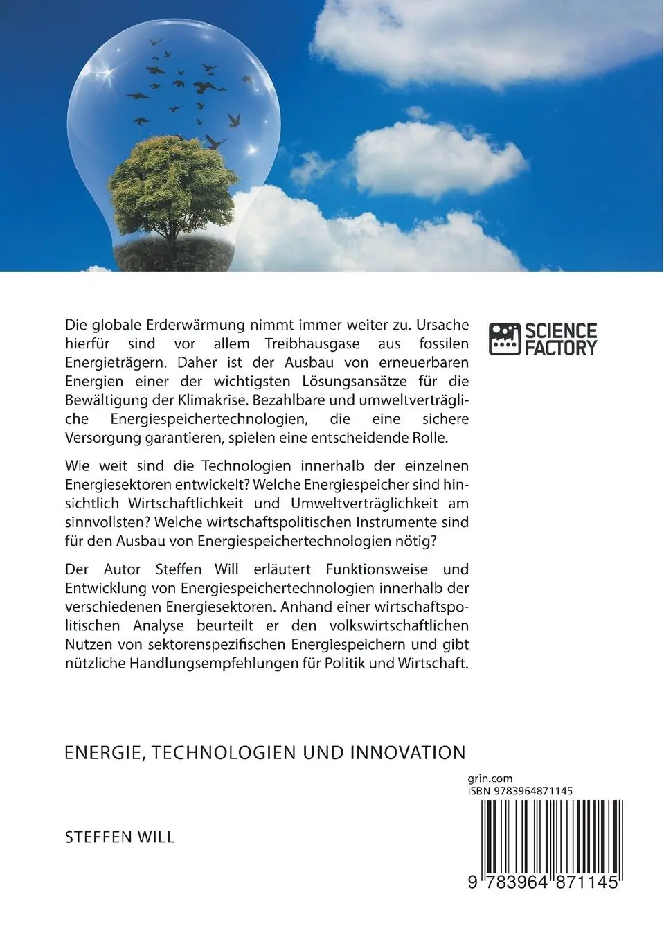 Rückseite: 9783964871145 | Energie, Technologien und Innovation. Wie lassen sich...