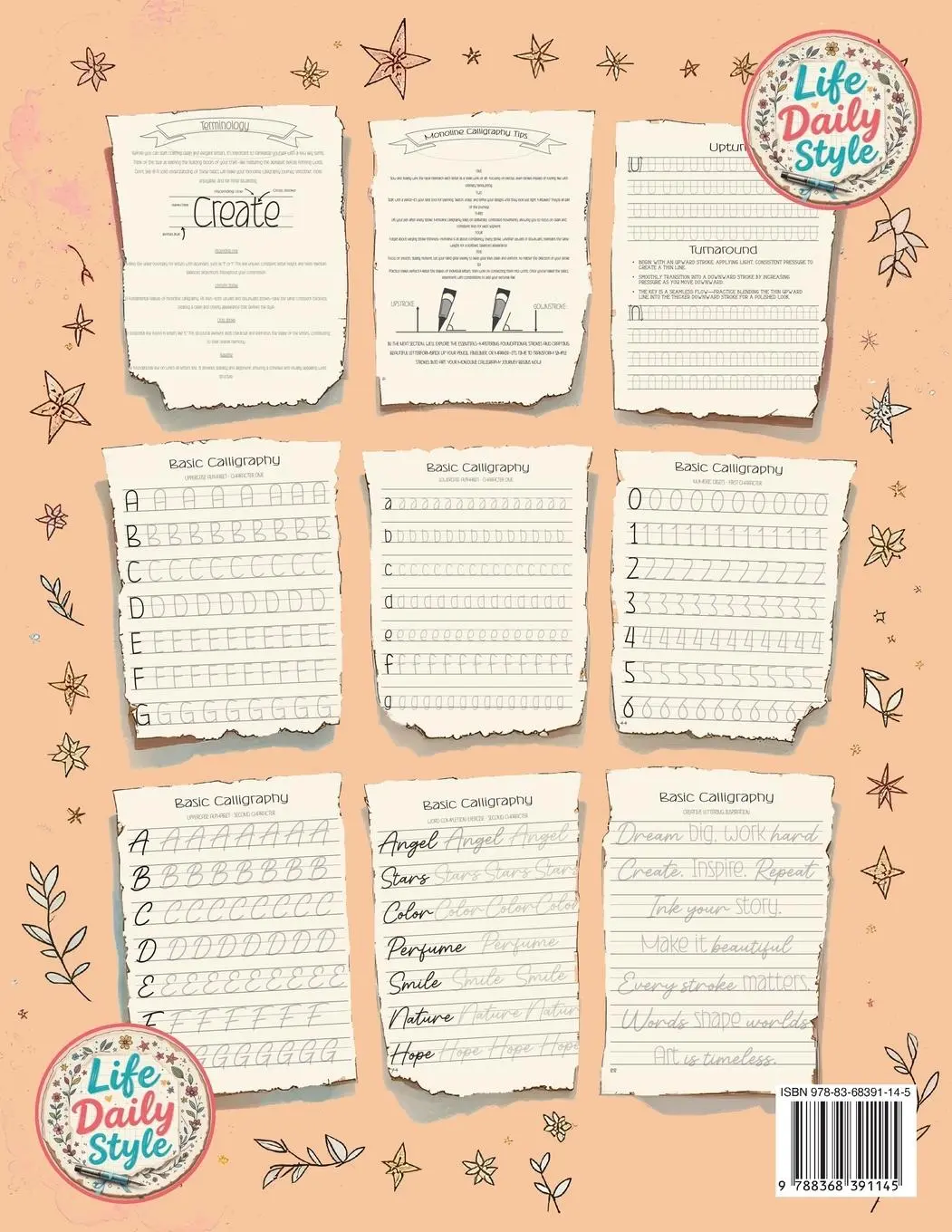 Rückseite: 9788368391145 | Monoline Calligraphy | Life Daily Style | Taschenbuch | Englisch