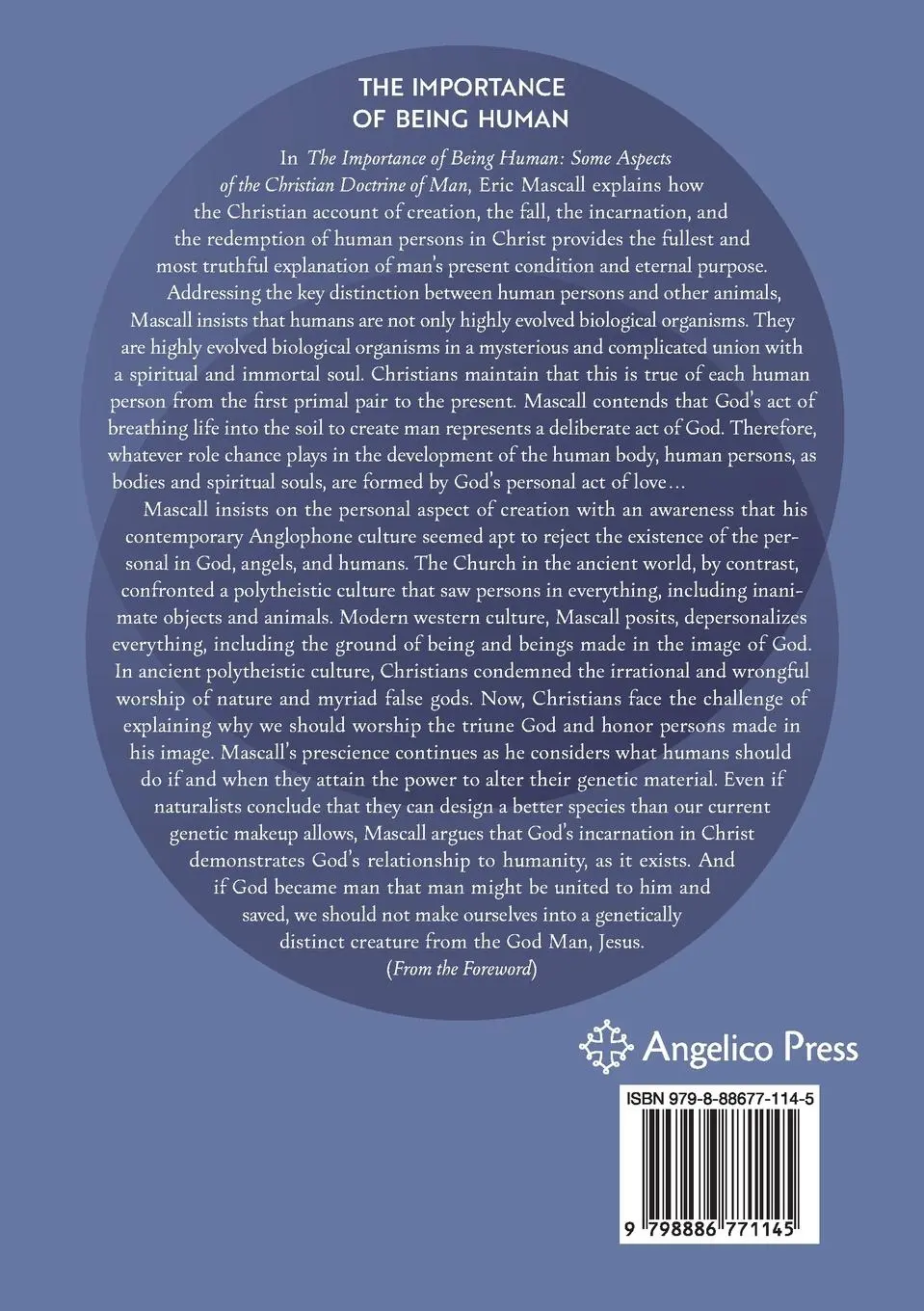 Rückseite: 9798886771145 | The Importance of Being Human | E. L. Mascall (u. a.) | Taschenbuch