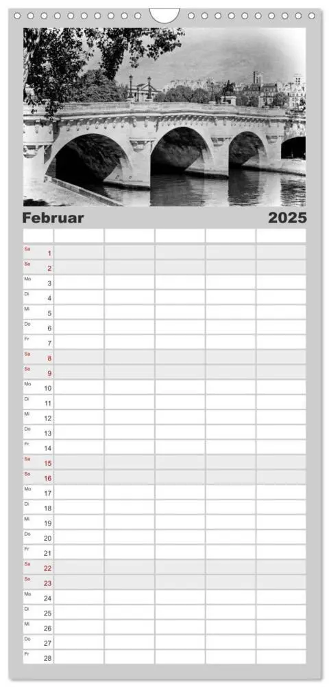 Bild: 9783457121245 | Familienplaner 2025 - Streifzug durch Paris im Retrostil mit 5...